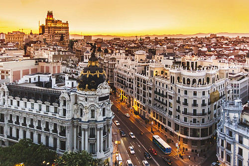 Madrid, triangular buildings