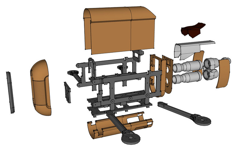 3d printed rey's speeder from star wars custom quadcopter model parts