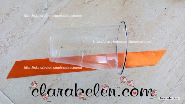 Como hacer calabazas con bases de botellas de plastico