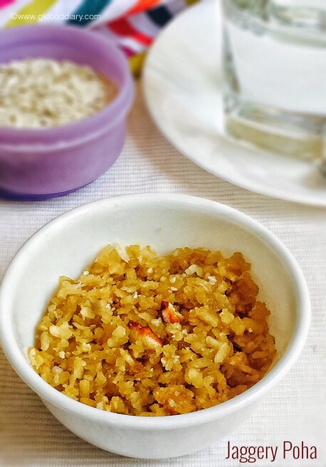 Jaggery Poha for babies & toddlers5
