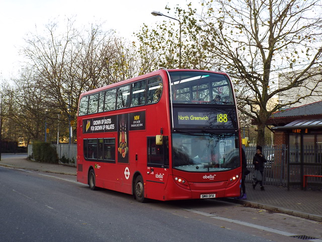 Abellio London 2406, SN61DFX at Surrey Quays on route 188 to North Greenwich