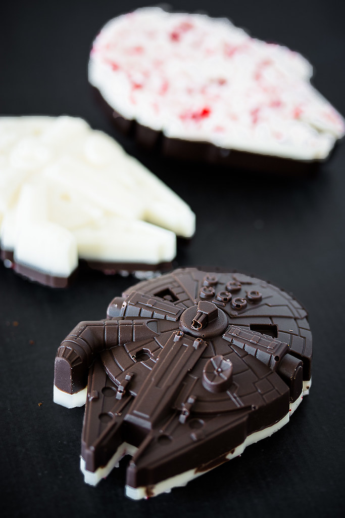 Celebrate the release of Star Wars: The Force Awakens with delicious Millennium Falcon Peppermint Bark