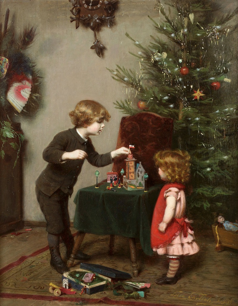 Christmas by Felix Ehrlich, (German, 1866 - 1931)
