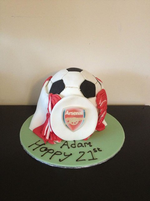 Arsenal Football Cake from Cakes By Yasmin