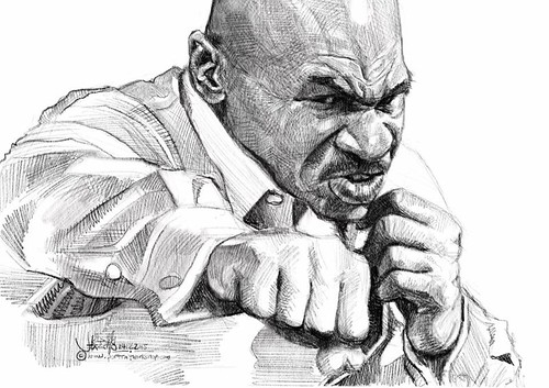 A face that I couldn't resist but to draw! Mike Tyson digital portrait sketch on iPad Pro + Apple Pencil + Procreate