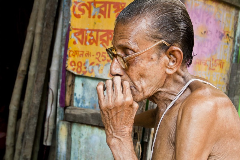 Old Man in City Kolkata, India
