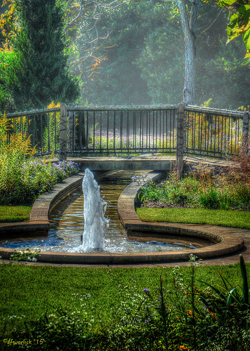 bridge postprocessed water fountain photoshop garden nikon unitedstates belmont northcarolina hdr dsbg photomatixpro danielstoebotanicalgardens