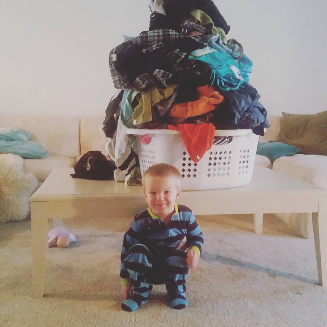 One day of laundry and Big Ben. #largefamilylogistics