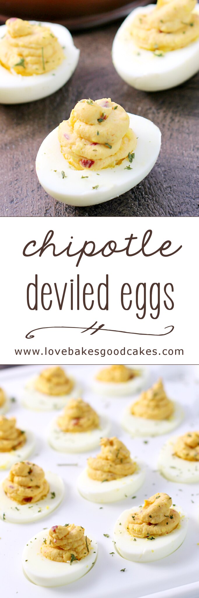Chipotle Deviled Eggs collage.