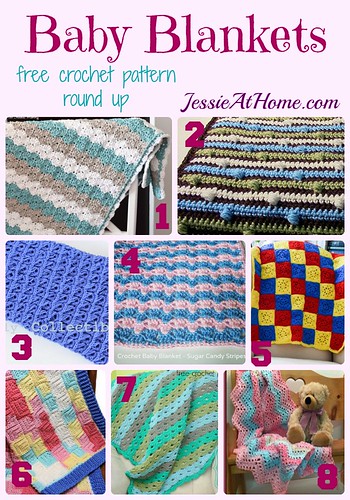 Baby Blanket free crochet pattern round up from Jessie At Home