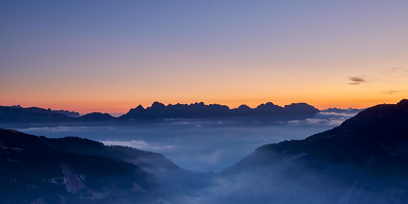 Dawn over the fog - Spitzmeilen