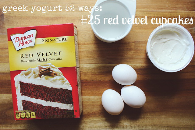 greek yogurt 52 ways: # 25 red velvet cupcakes