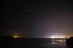 Lune rouge sur la rade de Brest (2)