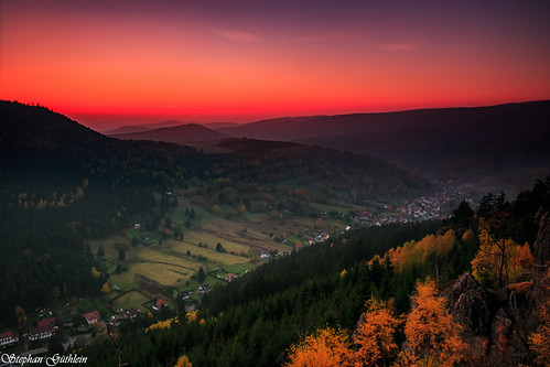 sunset sun germany landscape deutschland thüringen sonnenuntergang thuringia sonne landschaften thüringerwald oberschönau thurigianforest