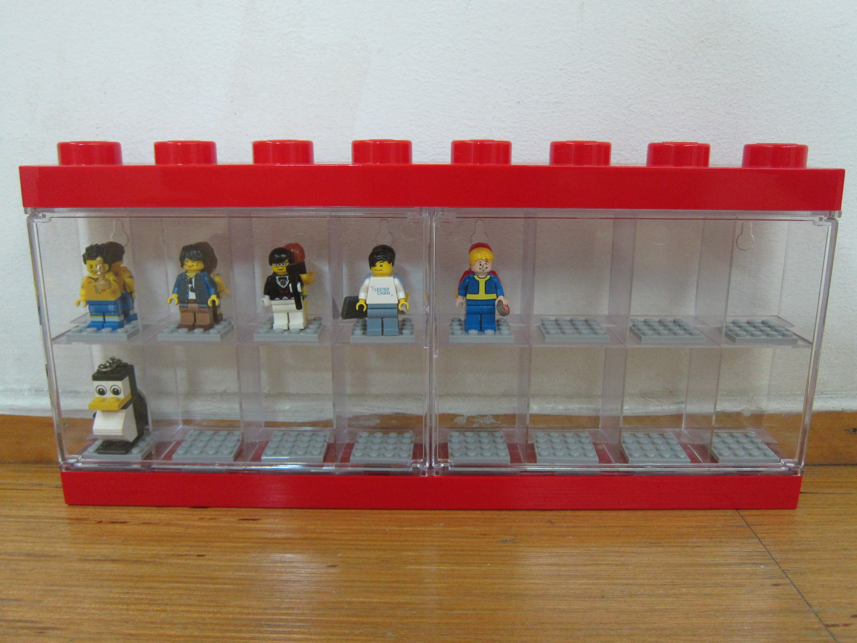 Lego Red Logo Minifigures Display Case Picture Frame  minifigs 