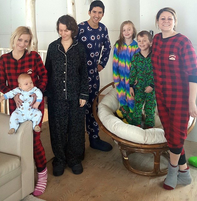 Christmas pajama party