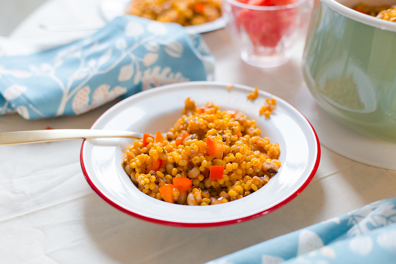 Saffron Barley with Black-Eyed Peas