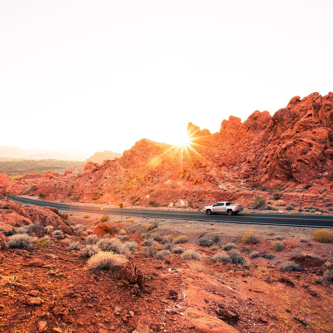 Cruising through The Valley of Fire with @GMC during sunset. NBD #GMCPrecision #sp