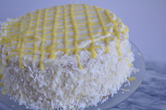 Coconut Cake with Lemon Cream Cheese Frosting