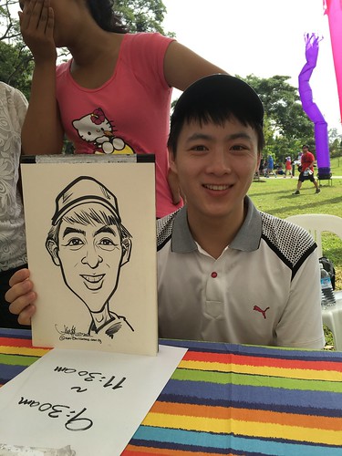 Caricature live sketching for GE Aviation Engine Services SINGAPORE 2015