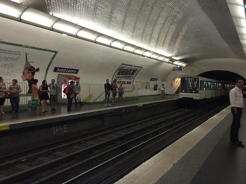 Inside Saint-Lazare Metro