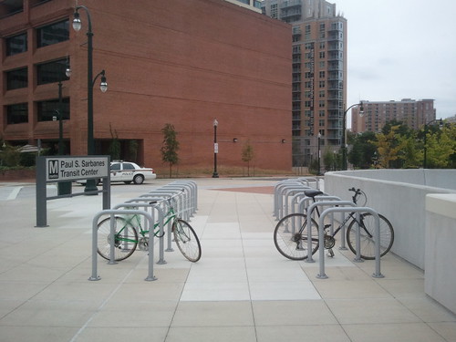 Bike racks, third level, Silver Spring Transit Center