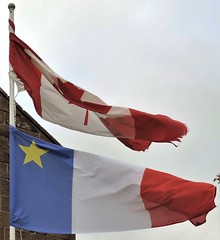 Canadian, Acadian flags