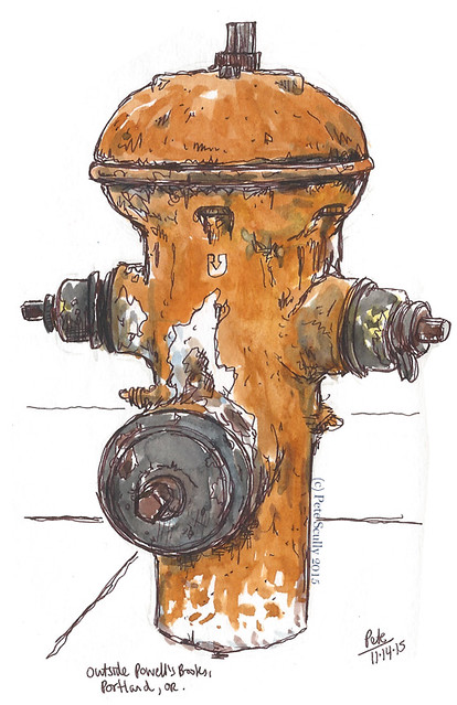 hydrant outside powells, portland