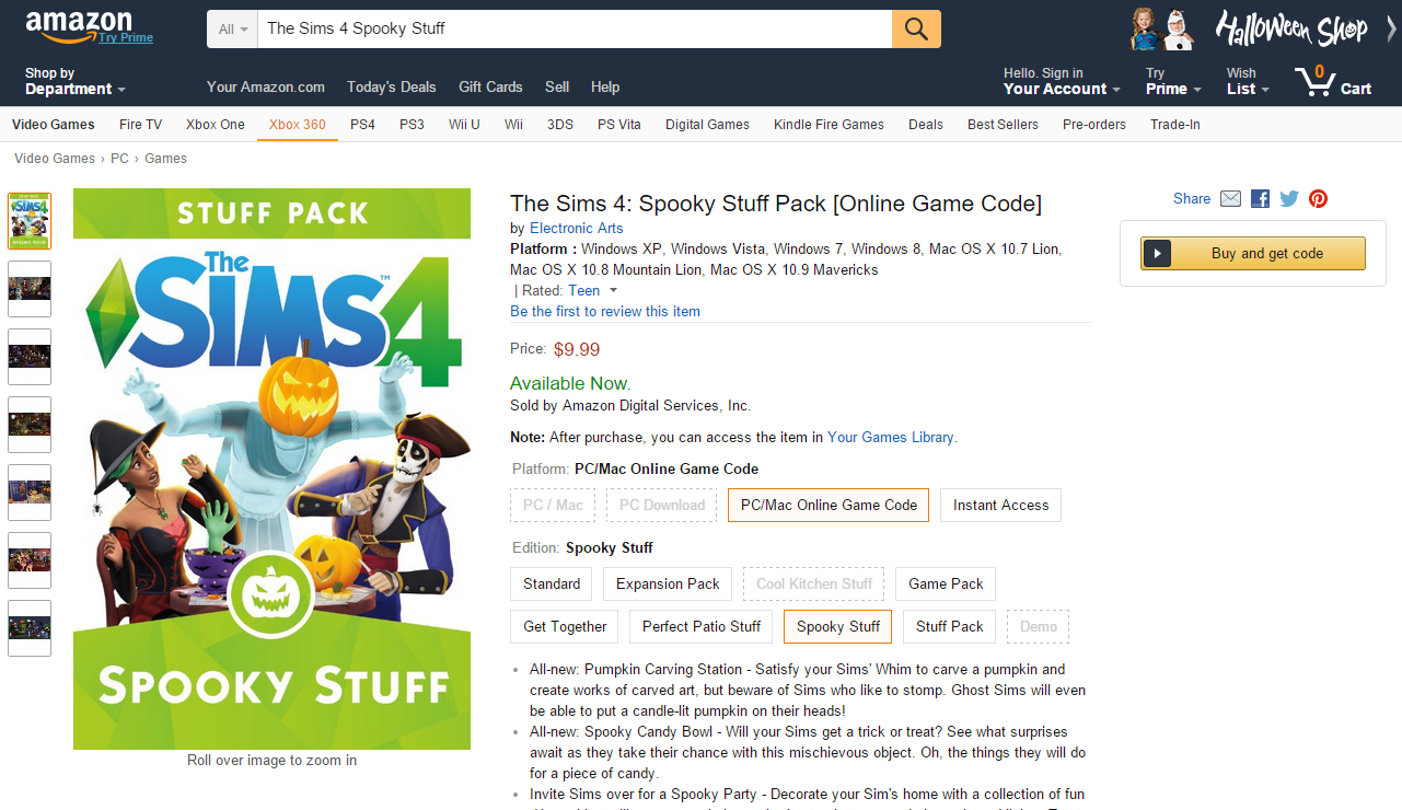 The Sims 4 Spooky Stuff Now Available on Amazon | SimsVIP