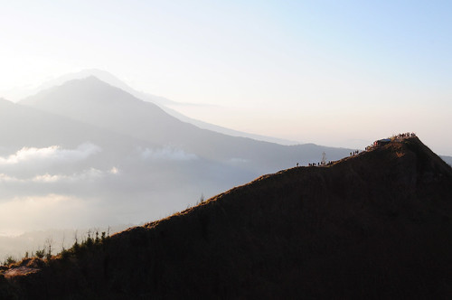 bali mountain nature clouds sunrise walking indonesia volcano asia southeastasia hike crater mtbatur