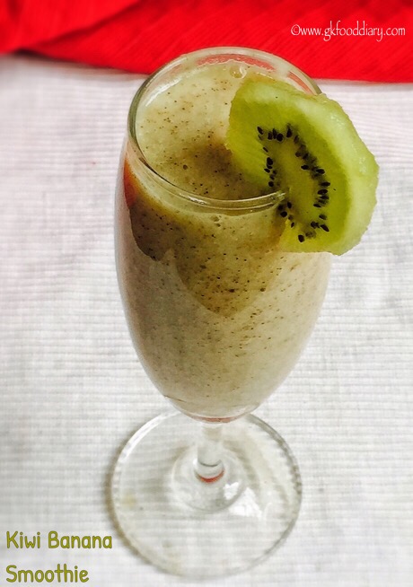 Kiwi Banana Smoothie for Babies, Toddlers and Kids