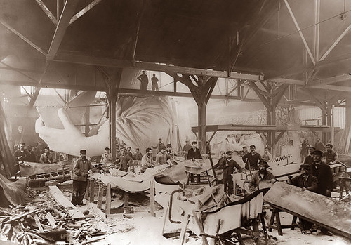 Statue of Liberty being built in Paris 1894