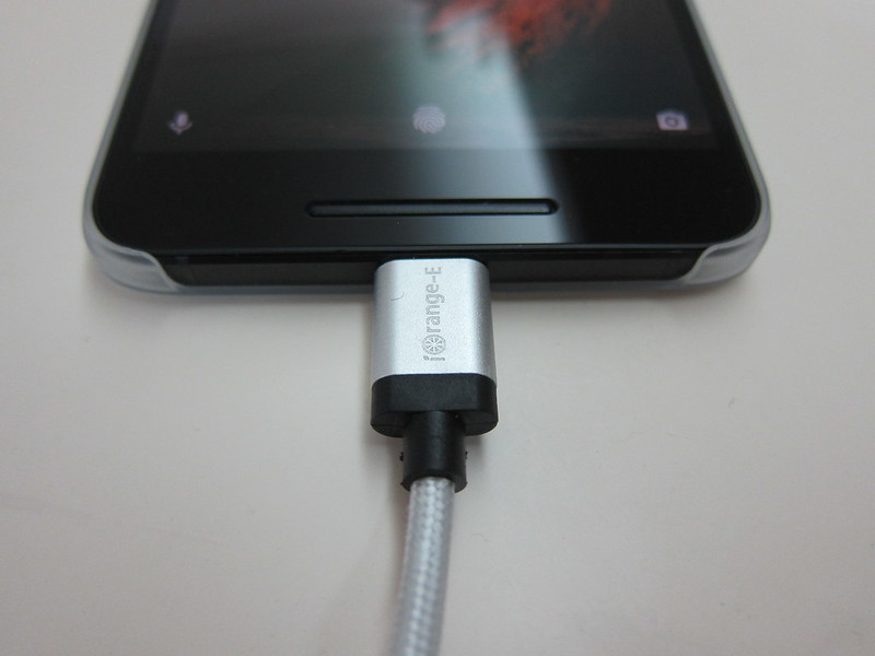 iOrange-E USB Type-C Cable - Silver With Nexus 6P