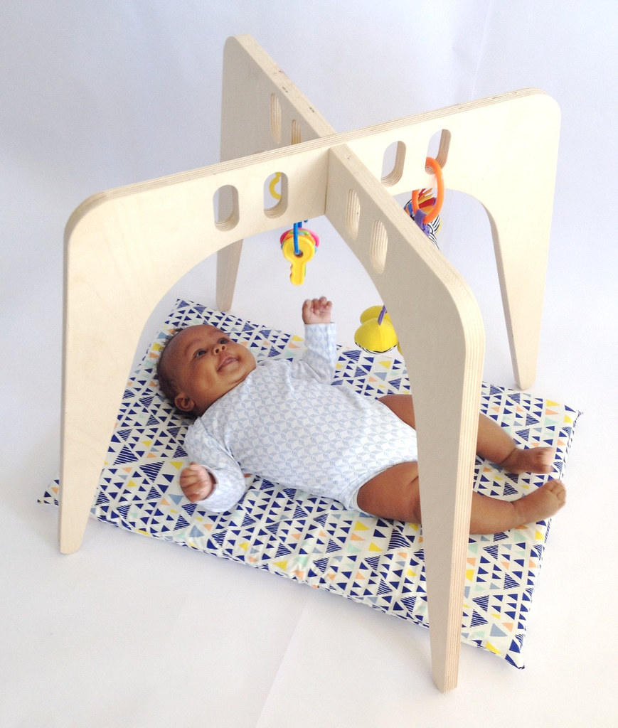 wooden baby gym