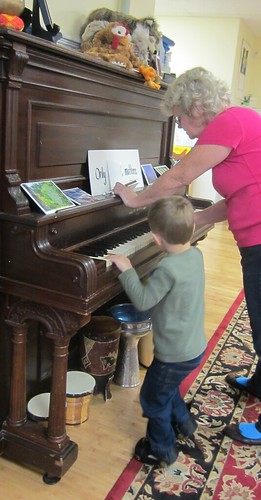 playing the piano with Sue