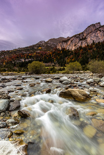 longexposure blue autumn trees sunset sky orange brown mountains green nature water clouds river landscape lost rocks huesca afternoon tripod naturallight calm autumncolors cloudscape pyrenees waterscape canonef1635mmf4lisusm canoneos6d bujaruelovalley aragonesepyrenees neutralgraduated3stepsfilter