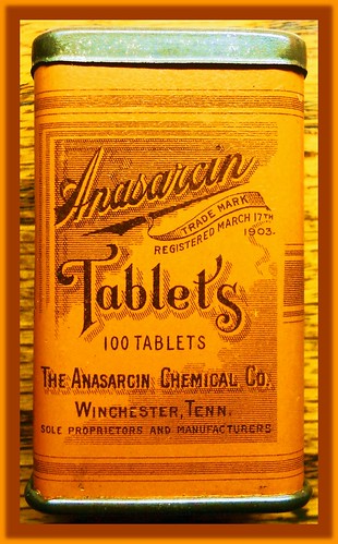 vintage tin 1903 anasarcin
