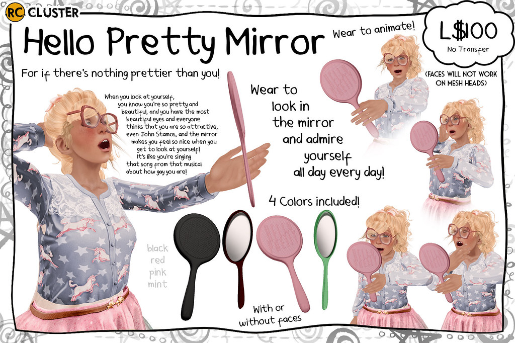 -RC- Hello Pretty Mirror - SecondLifeHub.com