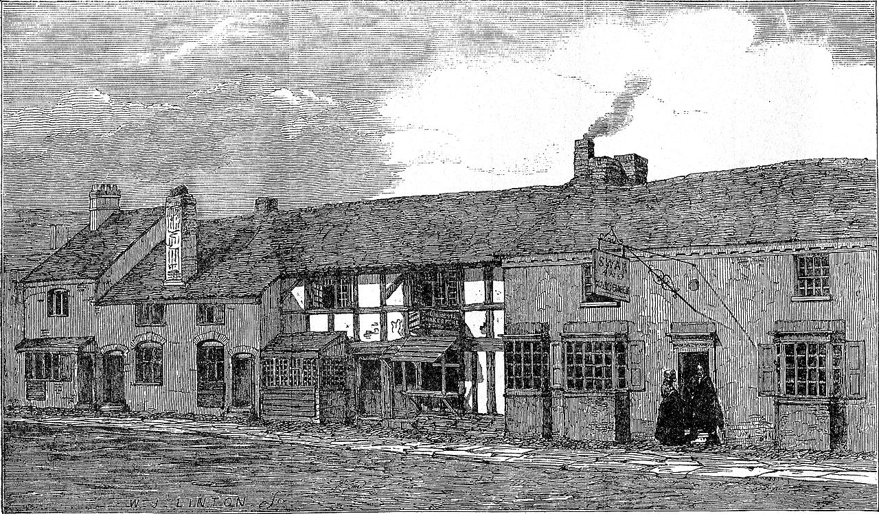 Shakespeare's birthplace as it appeared in 1847 in the Illustrated London News
