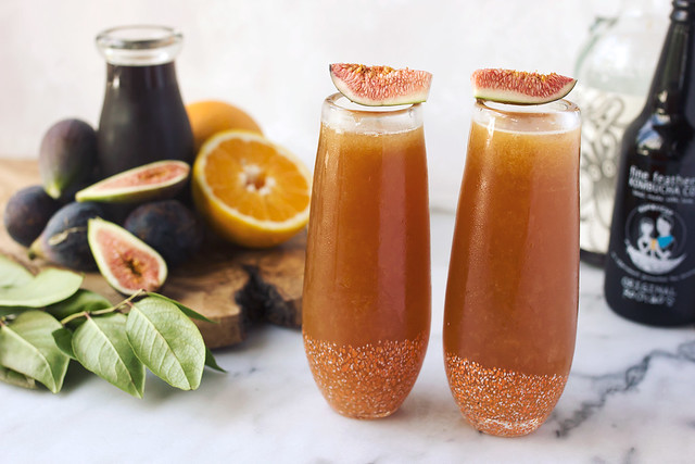 When Figs Fly // Spiced Rum Fig Kombucha Cocktail