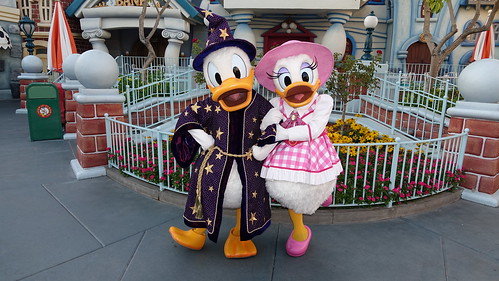Sorcerer Donald and Western Daisy at Disneyland Halloween Party