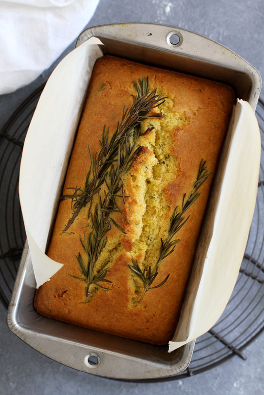 Rosemary Cornmeal Loaf with Lingonberry Butter | www.girlversusdough.com @girlversusdough