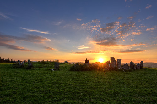 ancient pagan druid druids stone circle standing stones worship monument monuments raphoe county donegal ireland landscape tourist tourism site visit scenic landmark sun set sunset red blue sky summer country side countryside lens gareth wray photography strabane tyrone hd fox hdfox irish eire rock rocks granite field national trust colourful clear day horizon historic famous attraction cloudy photographer vacation europe neolithic outdoor grassland grass nikon d810 nikkor 1424mm celtic architecture plant