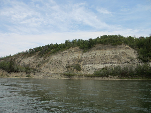 Canoeing down the North Saskatchewan River