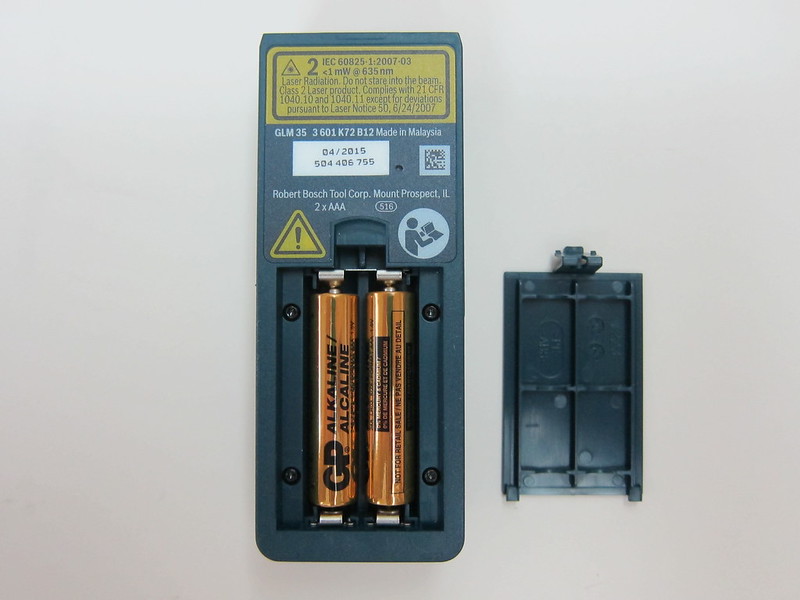 Bosch GLM 35 Laser Measure - Back Battery