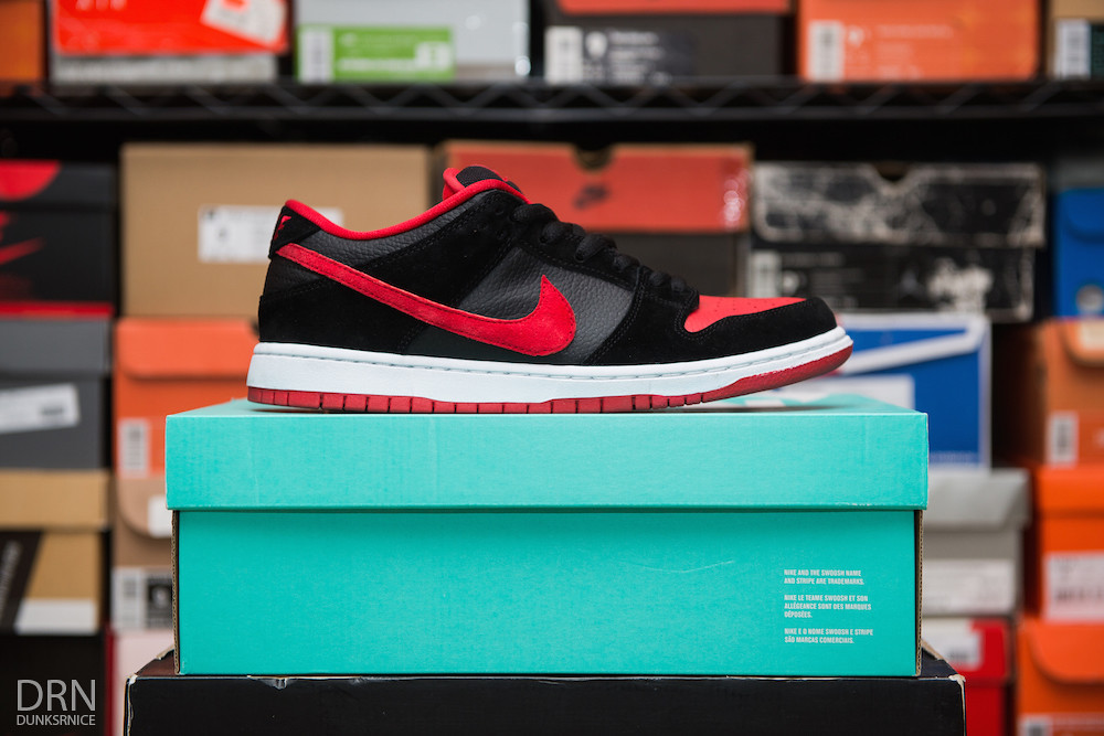 Red J-Pack Dunk Low SB's.