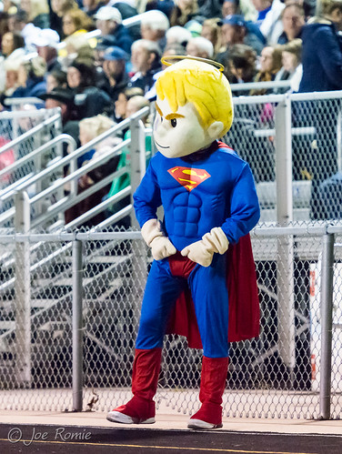 game halloween field angel costume football stadium indiana superman highschool mascot newhaven bishop fortwayne tuffy dwenger