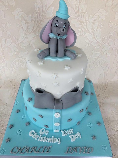 Dumbo Christening Cake by Clare Hayward of Clare's Cakery