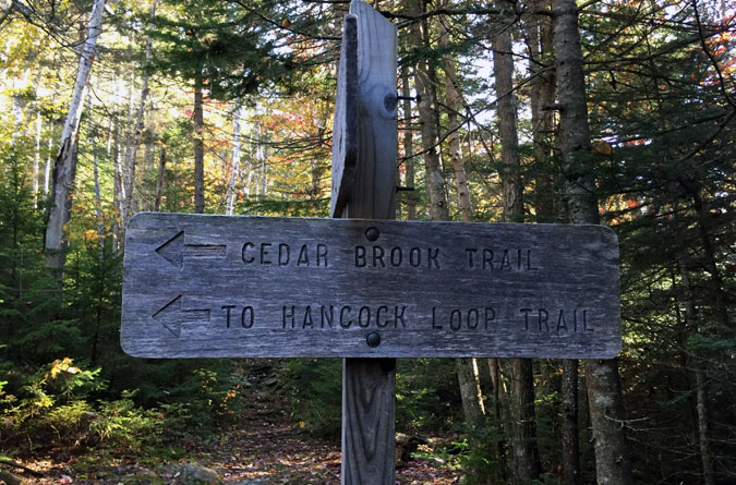 Hancock Loop Trail Sign
