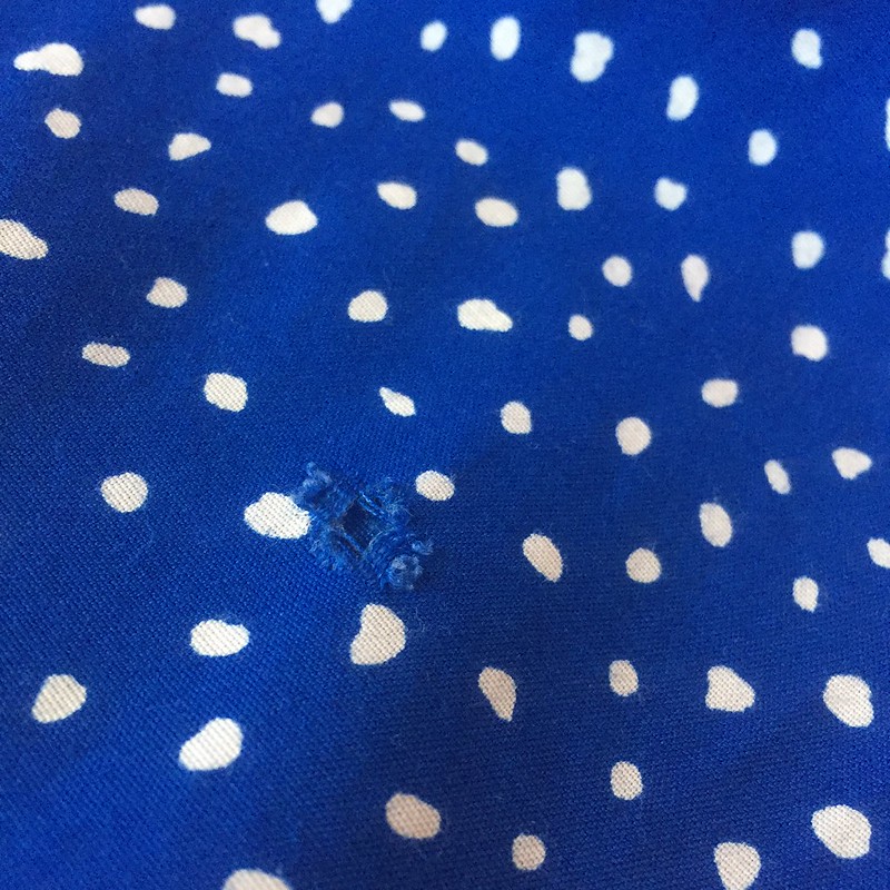 Blue Polka Dot Dress - In Progress